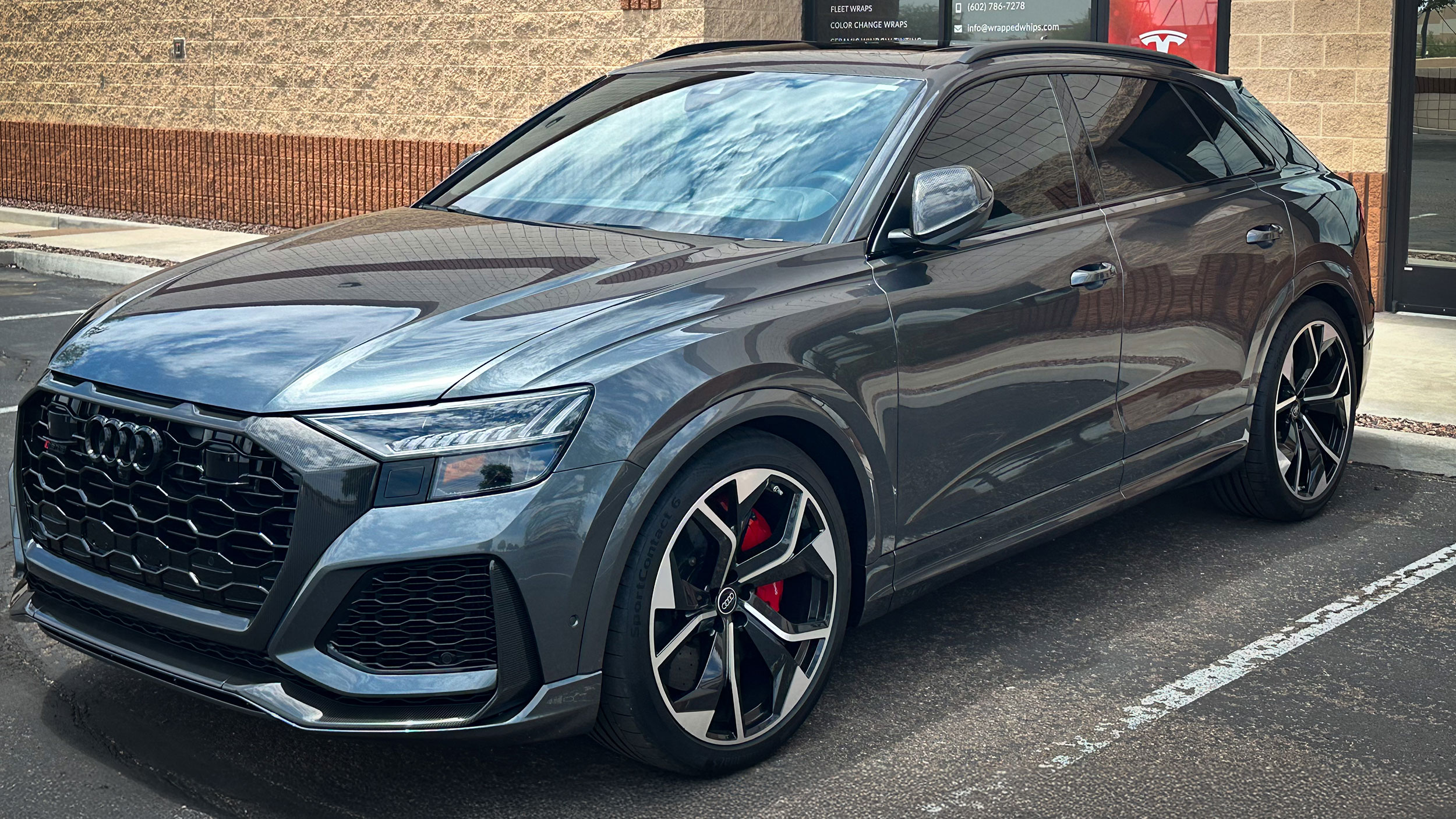 Red corvette with Platinum Gloss PPF