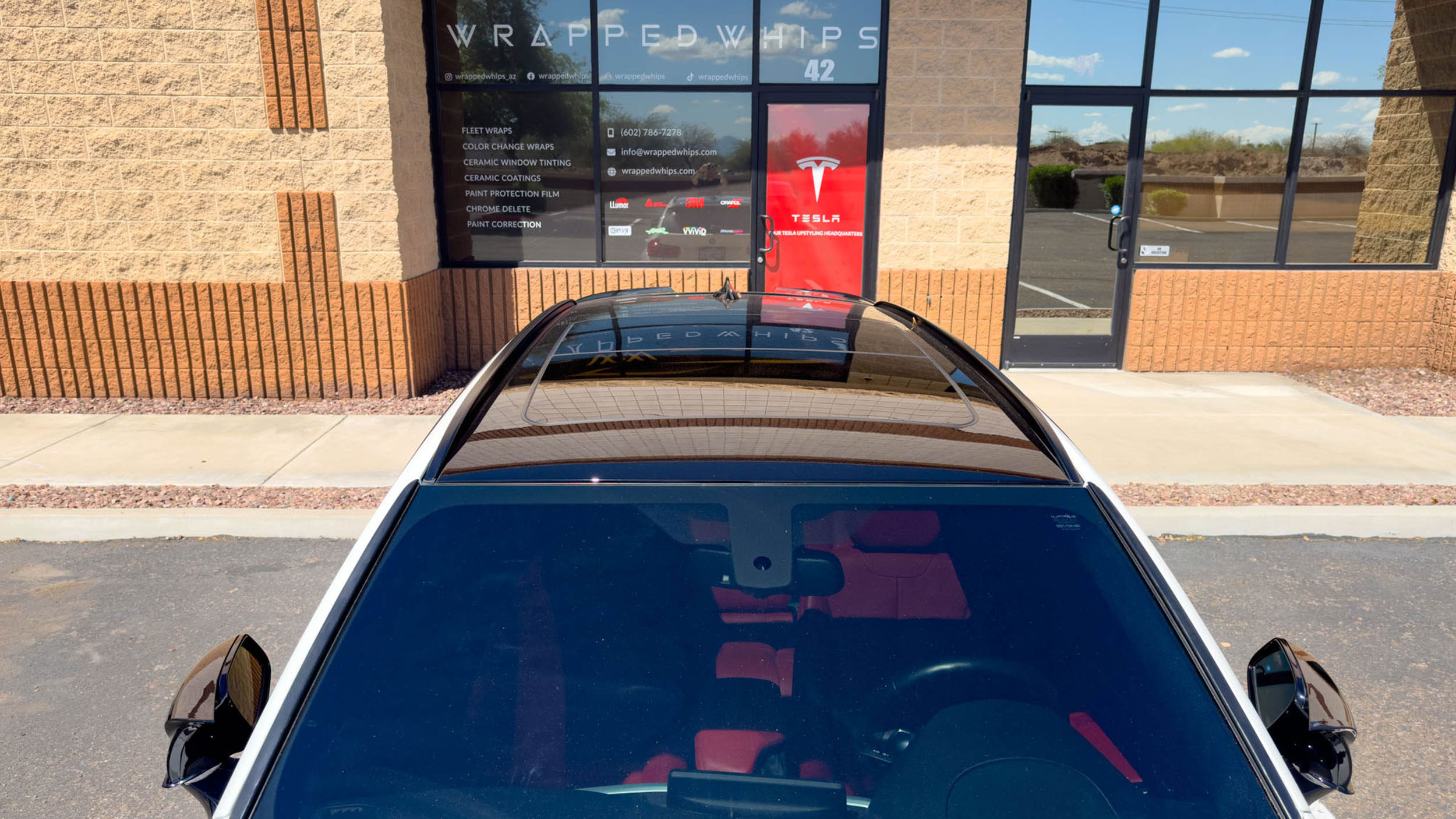 White GMC pickup with Select Black PPF