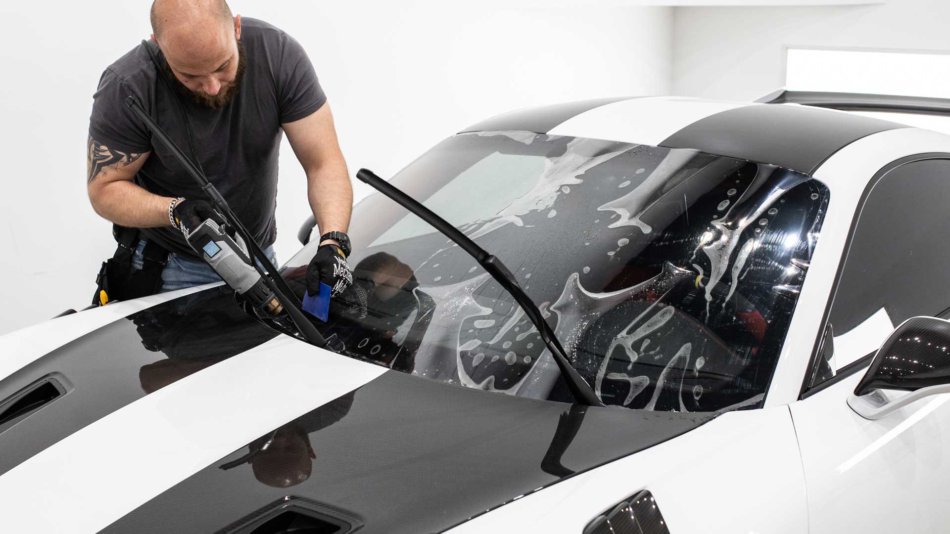 car with tinted windows